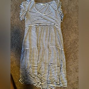 Navy and White Dress